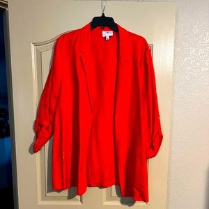 Chaus blazer orange 3/4 sleeve